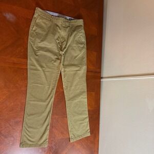 Cremieux Mens Comfort Stretch Chino Pants Olive Khaki 36x34 Straight Leg Cotton